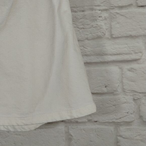 O Zara Big Girls White Paperbag High Rise Cotton Denim Jean Skirt NWT Size 11-12 - Picture 7 of 9
